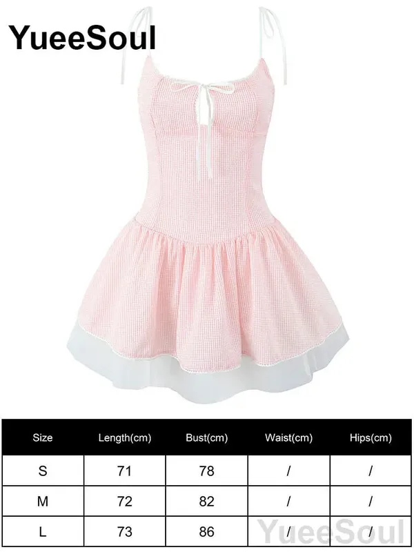 Pink Women's Dress Elegant Evening Birthday Party Female Dresses 2026 Summer New Sweet Cute Y2K Casual High Street Lolita Dress