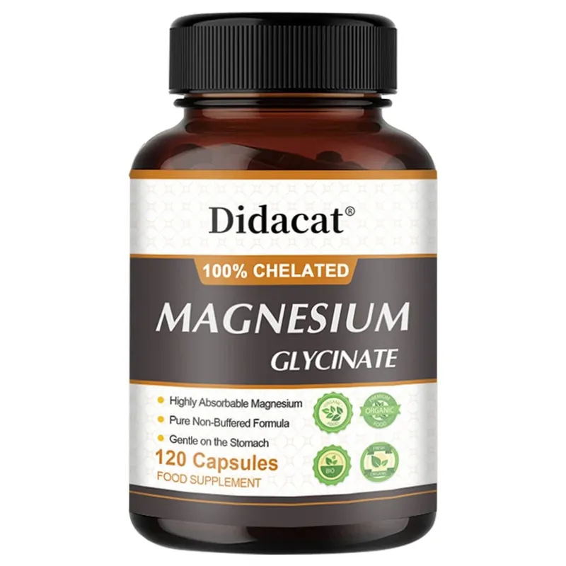 Magnesium Glycine 500mg - Supports Muscle Function Improves Sleep Quality Supports Cardiovascular and Metabolic Health