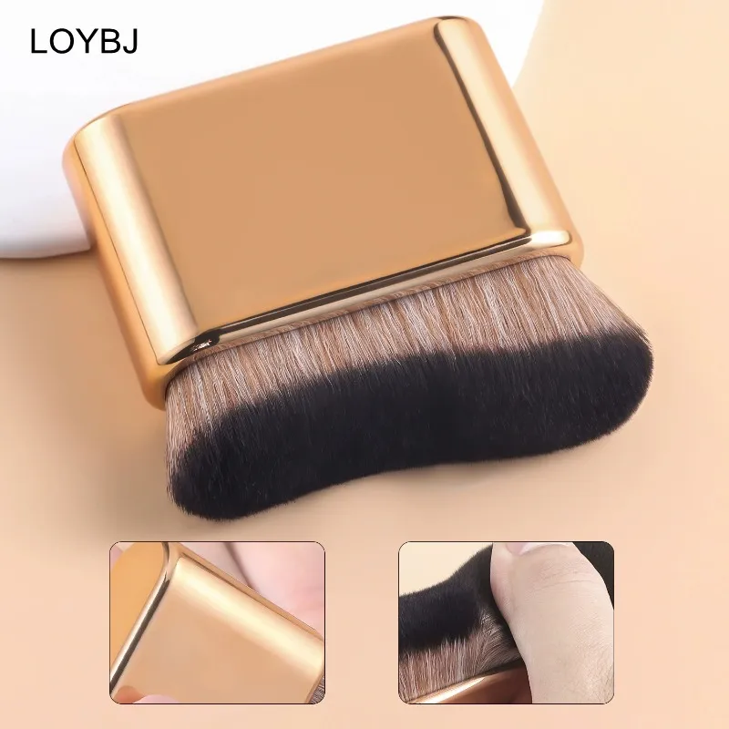 Body Self Tanning Brush Gold Soft Makeup Brushes Portable Self Tan Brush Neck Leg Foundation Sunscreen Cream Applicator Tools
