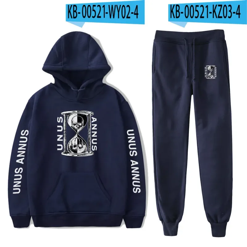 Popular Comfortable Unus Annus Print Sweatshirt Sweatpants Suit Hoodies+ Trousers Suit Boys/Girls 2 Piece Set Clothes