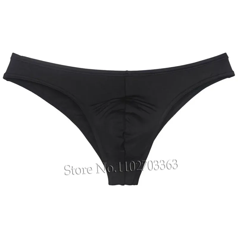 Men's Bikini Briefs Triangle Underwear Pucker Back Micro Briefs Elastic Shiny Summer Low Rise Beach Briefs Sexy Silky Smooth