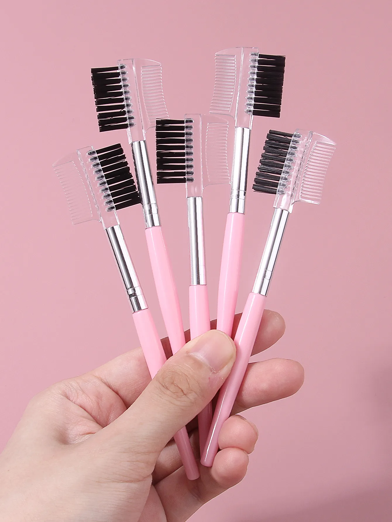 5PCS Makeup Brushes Eyelash Brush + Eyebrow Comb Makeup Brush Set Professional Volume Eyelashes