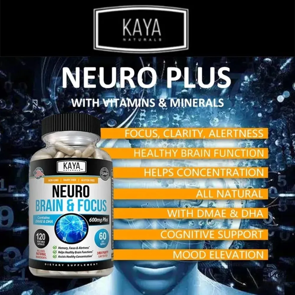 Neuro Brain for Memory & Focus - Nootropic Brain Support Supplement Focus & Concentration & Cognitive Function