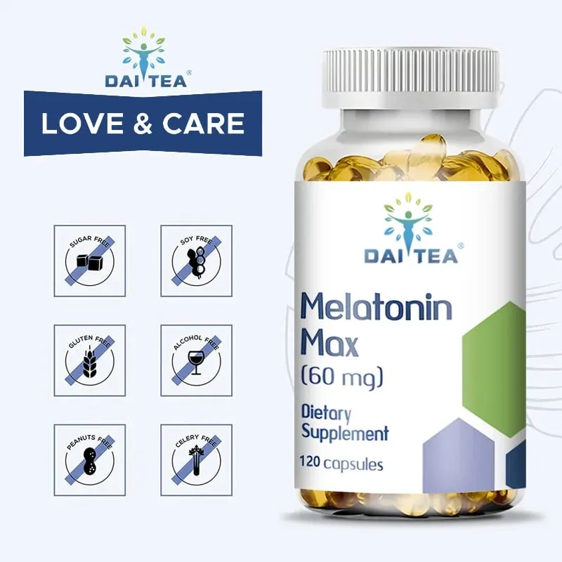 Capsules de mélatonine, complément alimentaire, soulage l'insomnie, aide à améliorer la qualité du sommeil, réduit le temps de réveil, aide à dormir profondément — image 5