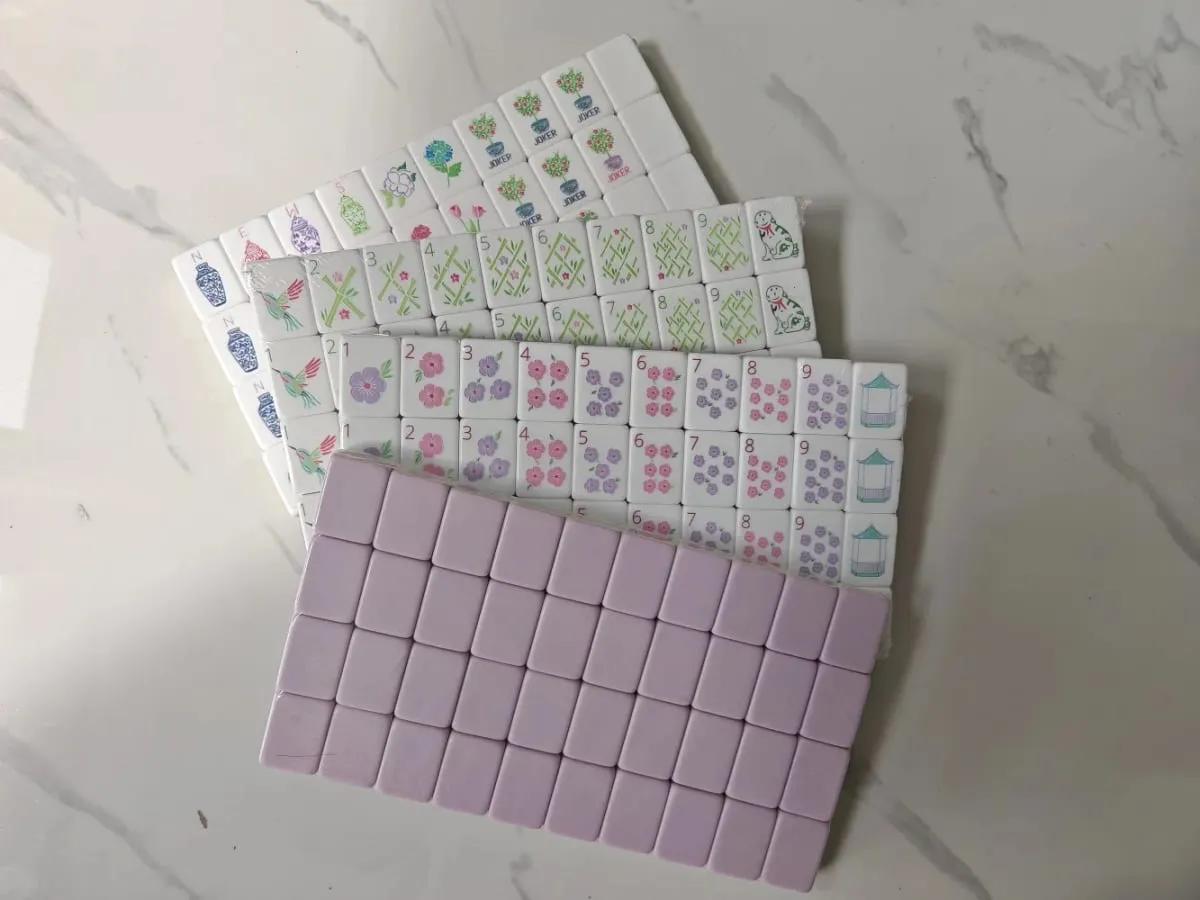 In Stock Hot American Mahjong Set 160 Tiles 4-Layer Acrylic Mah Jongg Sets Portable Travel Mahjong Game Tiles Adult Indoor Games — image 15