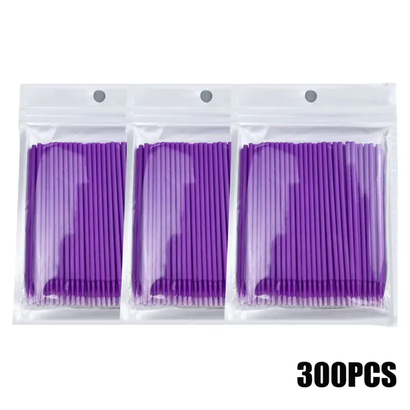 300/2000pcs MicroBrush Eyelash Cleaning Brush Lash Extension Individua Tools For Eyelashes Removing Swab Micro Makeup Brushes