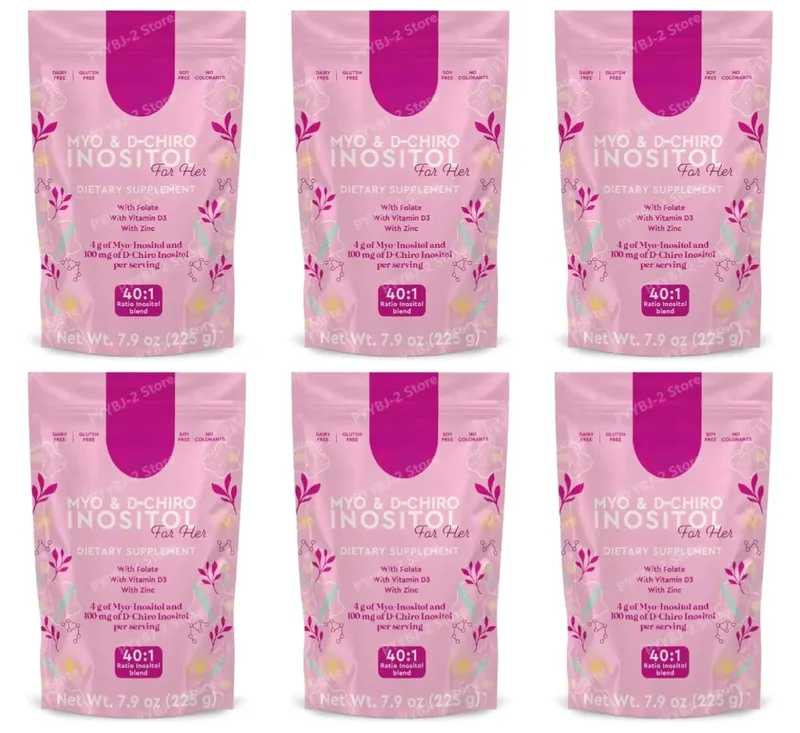 Myo-Inositol & D-Chiro Inositol Powder 40:1 4000mg with Folate Zinc & Vitamin D3 Women's Cycle & Ovarian Wellness 45 Servings