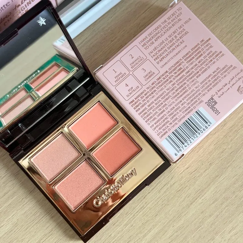 Charlotte Tilbury CT Makeup Sets Textmarker Lip Blam 4-Farben-Lidschatten-Palette Lipgloss Lip Blam Set Pillow Talk Langlebig
