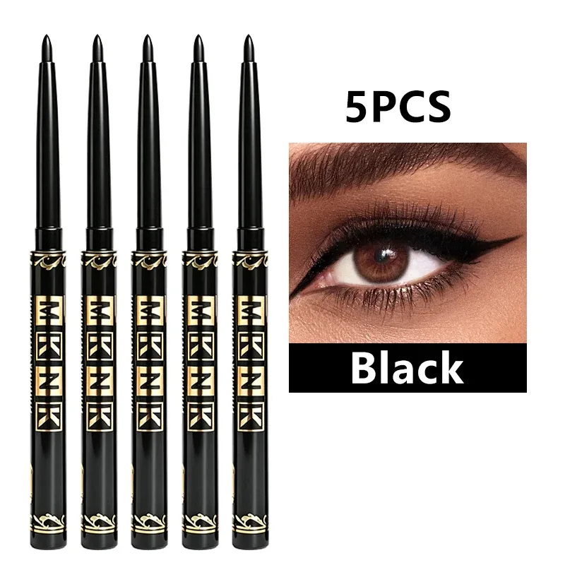 Black Brown Eyeliner Pencils Waterproof Sweatproof & Smudge-Proof with Easy Twist Application Eye Liner Pen for Bold Eye Makeup