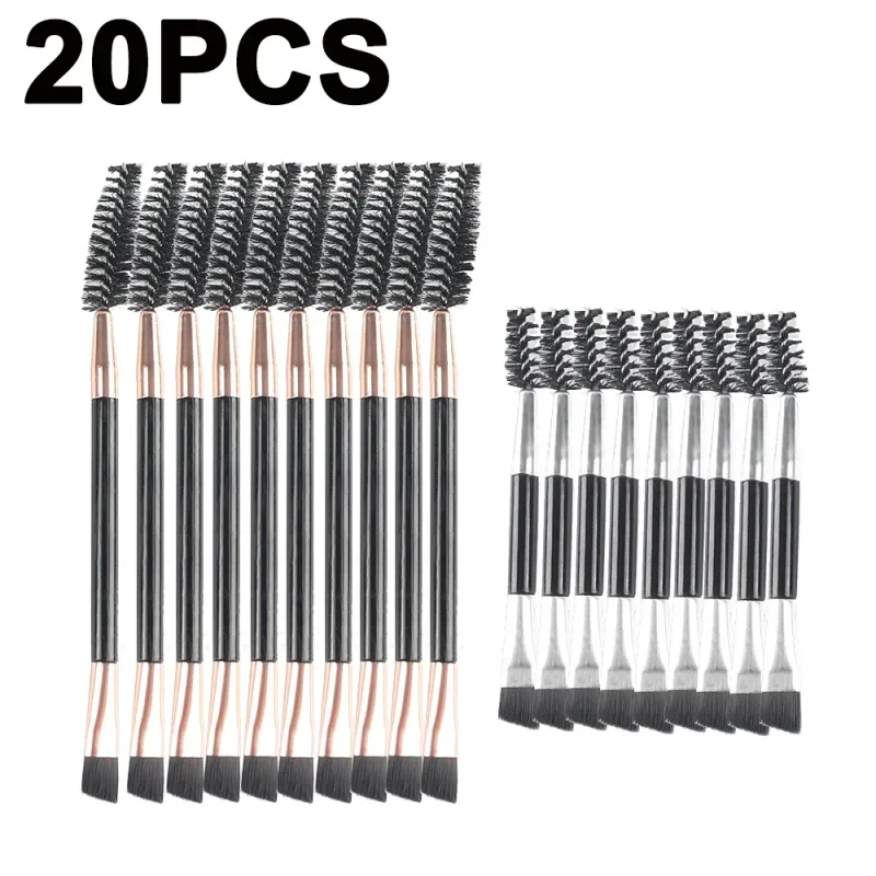 Double-headed Angled Eyebrow Brush Eyelash Comb Professional Makeup Brushes for Brow Eyelash Extension High Quality Eye Brushes