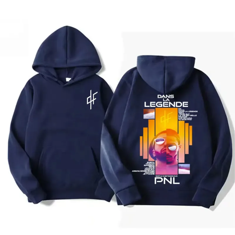 French Rapper Le Monde Chico PNL Album Cover Hoodies Men's Clothing High Quality Fleece Sweatshirts Fashion Hip Hop Retro Hoodie