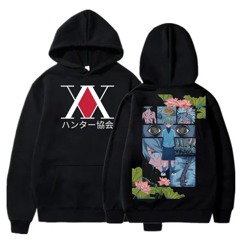 Anime Hunter X Hunter hoodie Killua Zoldyck Graphic hooded tracksuit Men Women Clothing Casual Oversized fleece cotton hoodies