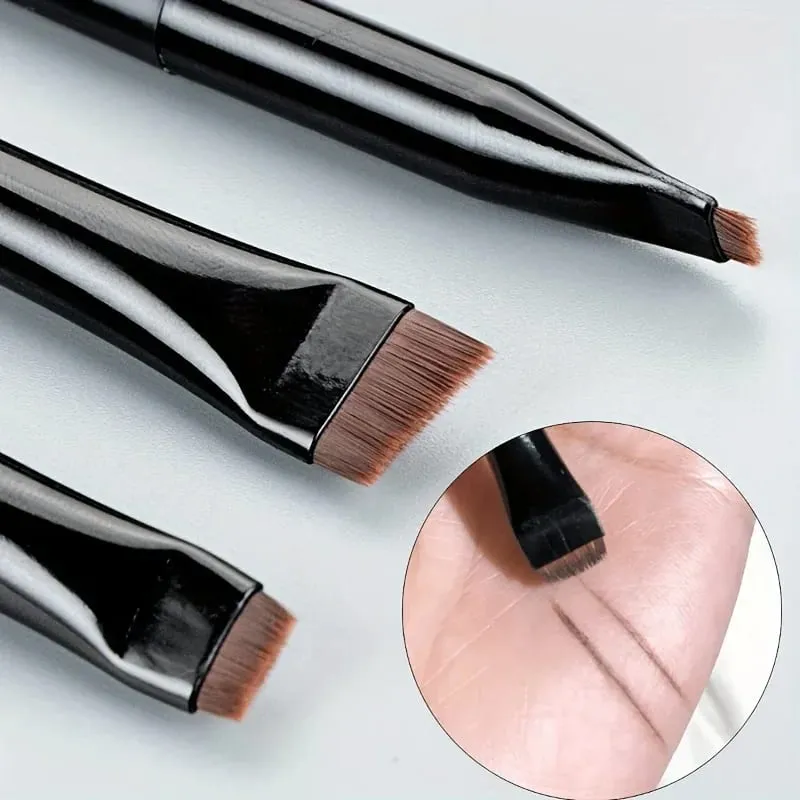 3pcs Makeup Brush Set Blade eyeliner brush fine oblique head eyebrow brush outline eyeliner ultra-thin eye shadow brush makeup b