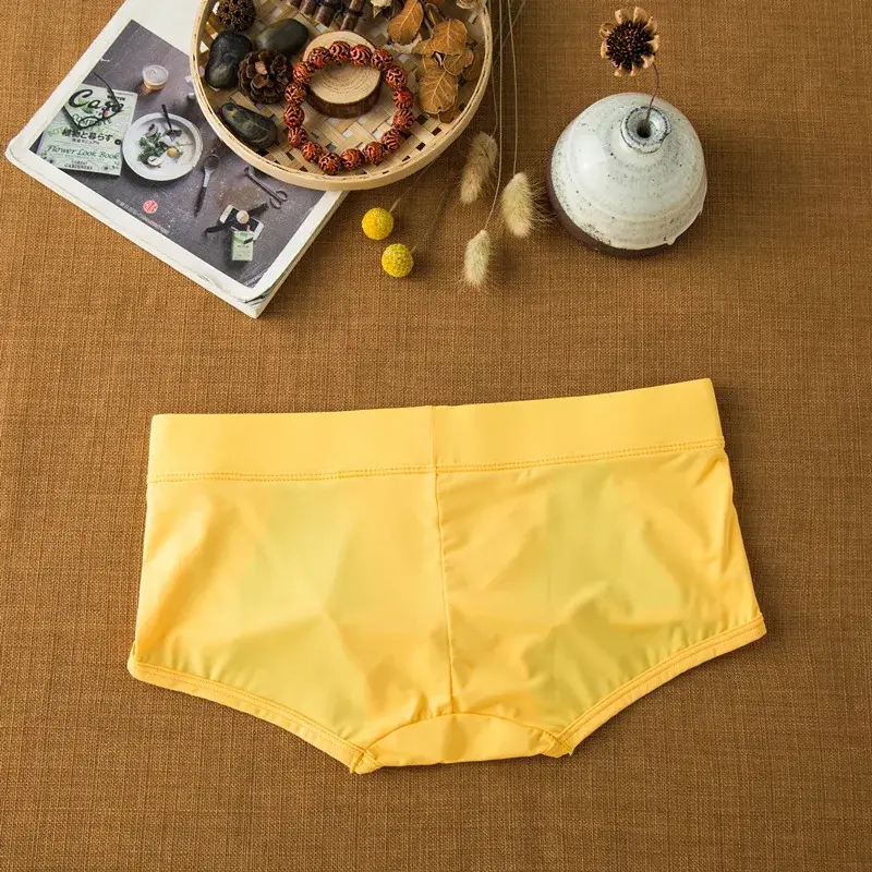 Herren-Unterwäsche aus Milchseide mit flachem Winkel, bequeme und hautfreundliche, atmungsaktive, seidig glatte, schnell trocknende Low-Rise-Boxershorts — image 10