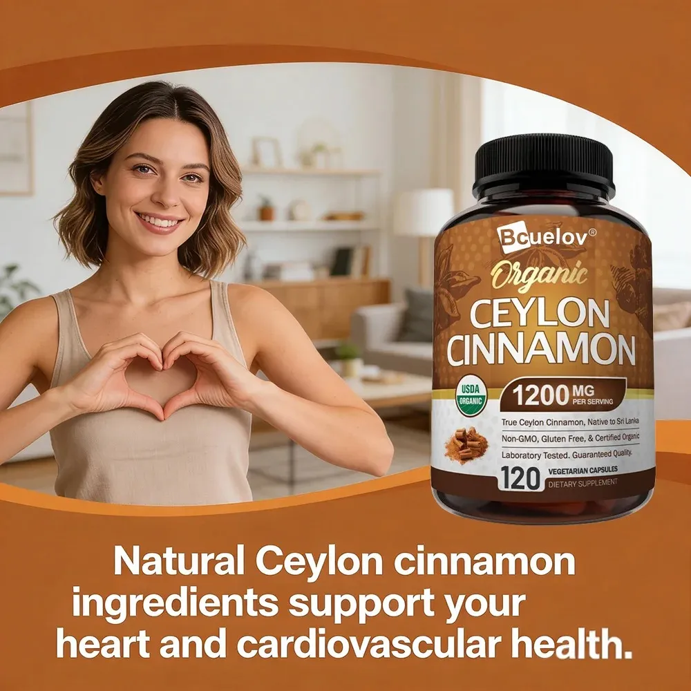 Ceylon Cinnamon 1200Mg Per Serving 120 Capsules - Healthy Blood Sugar Support Joint Support Antioxidant