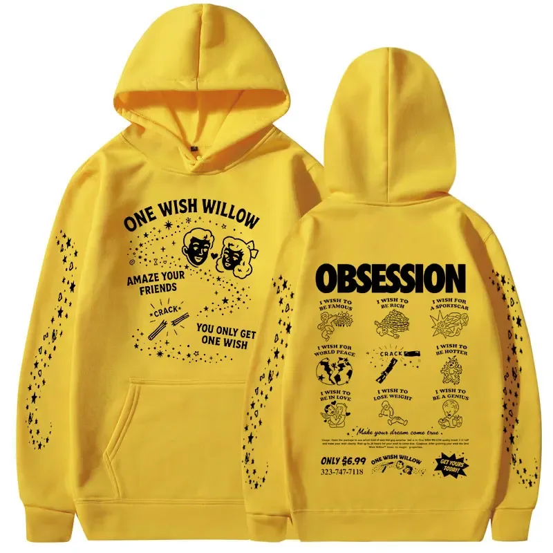 Horror Movie Obsession One Wish Willow Hoodies Men's Women Clothing Fashion Gothic Oversized Long Sleeves Hooded Sweatshirts