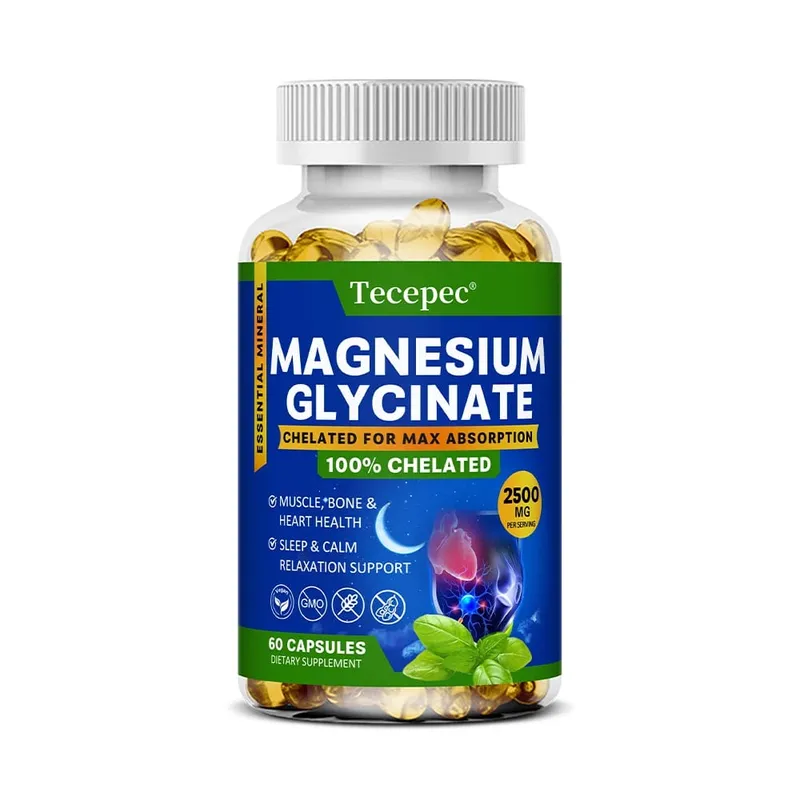 Magnesium Glycinate Supplement Highly Absorbed Supports Muscle Relaxation and Recovery Maximum Bioavailability 120 Capsules — image 9