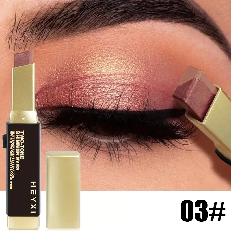 Double Color Eye Shadow Stick Naturally Tinged Not Easy to Mottle Off Makeup Pure Color Create Natural Makeup Effect