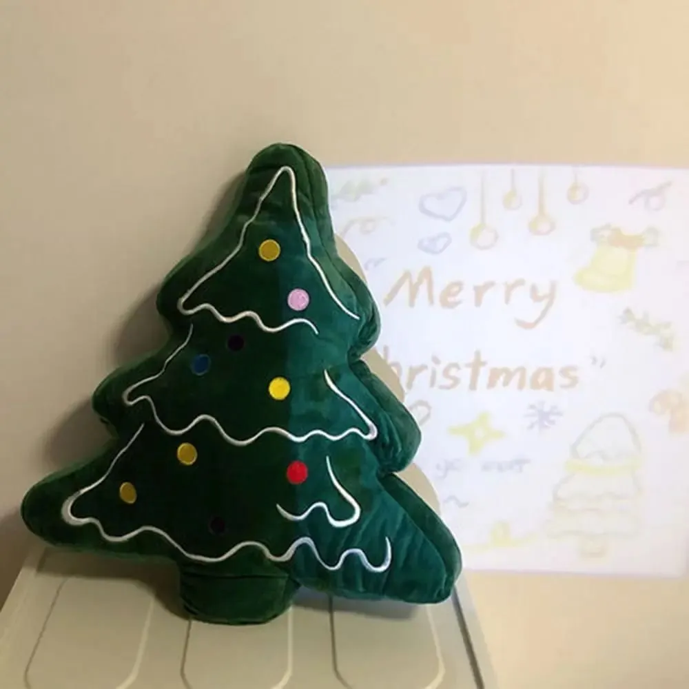 Soft Christmas Tree Sofa Cushion Skin-friendly Comfortable Christmas Day Decorative Pillow 3D Shaped Ornaments