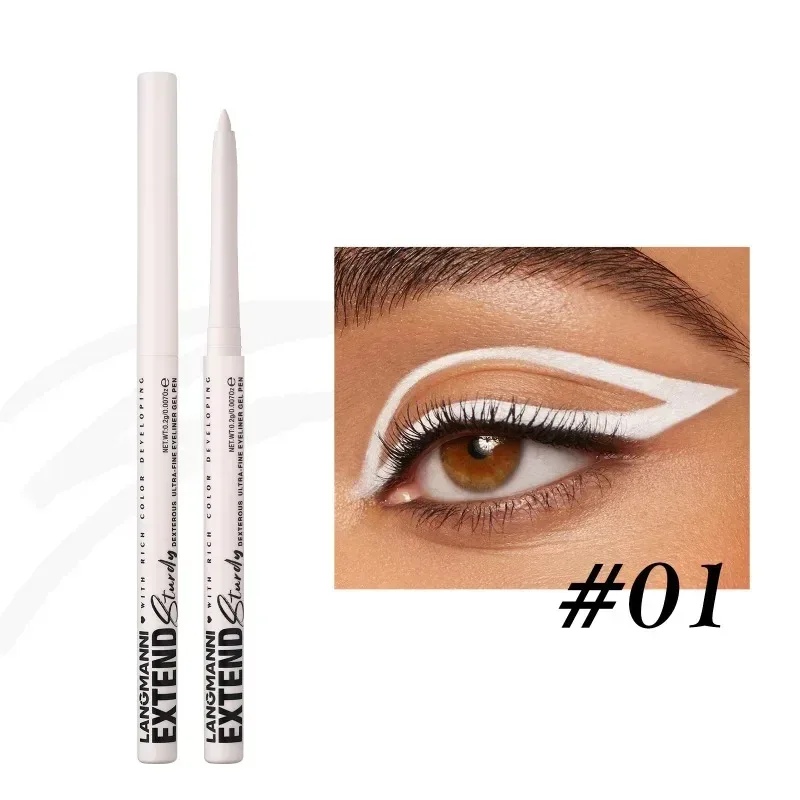 Glide-On Gel Eyeliner Pencil Ultra-Smooth Waterproof Lasting Liner for Waterline & Lash Line Fade-Resistant All-Day Wear Makeup