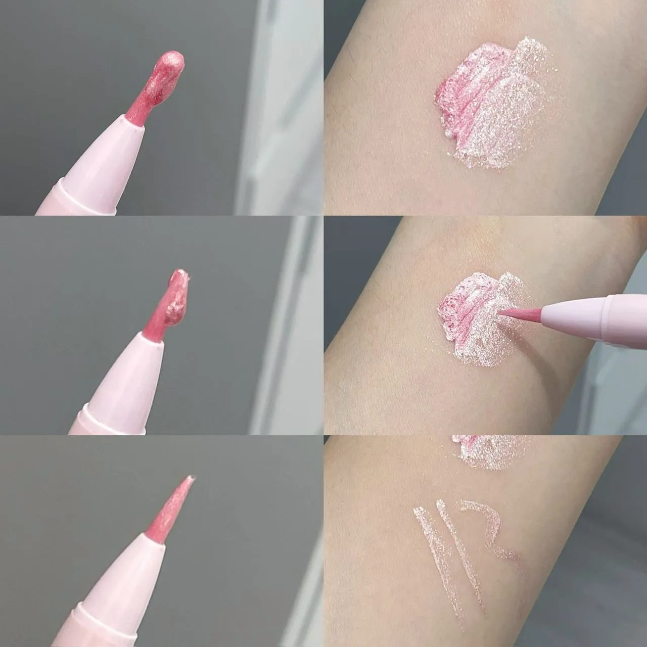 Herorange Glitter Shimmer Eyeliner Pen Sparkly Highlighter for under Eye Smooth Liquid Lying Silkworm Makeup Pen