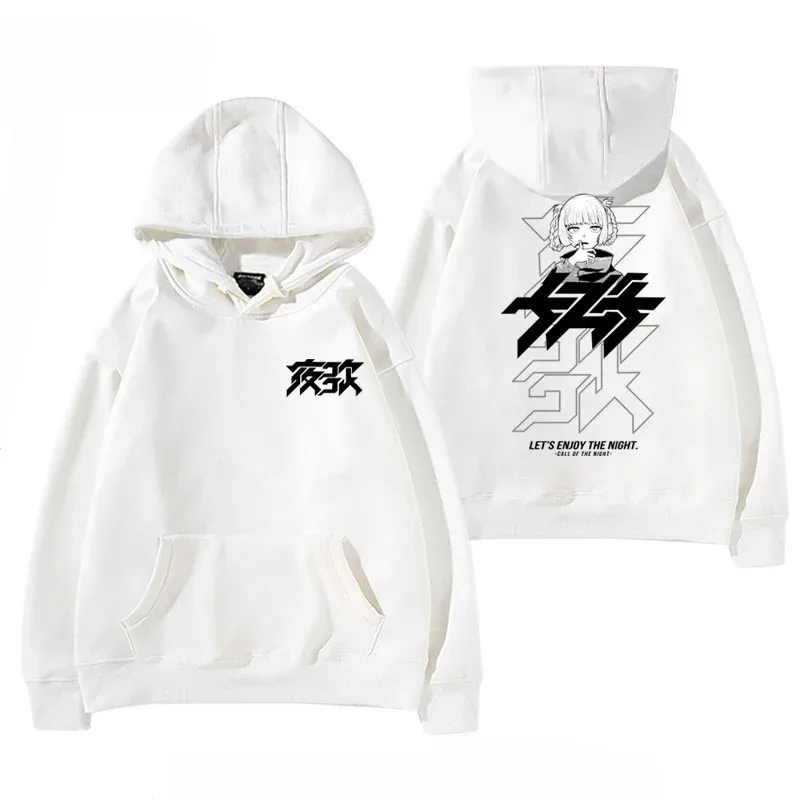 Y2K Anime CALL OF THE NIGHT Nazuna Nanakusa Nakakatawang Hoodie Hip Hop Graphic Sweatshirts Poleron Hombre Streetwear Harajuku Tracksui