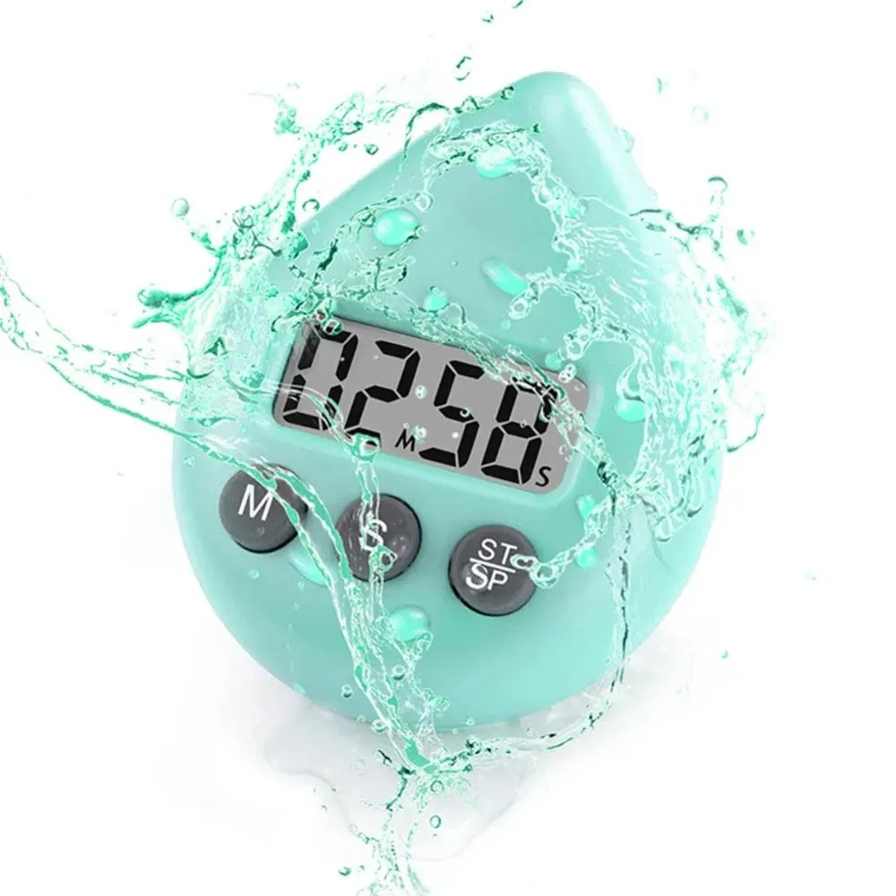 Waterproof Shower Clock Timer Splash Resistant Timer Magnetic Digital Timer Sports Visual Clock for Home Office School Kitchen