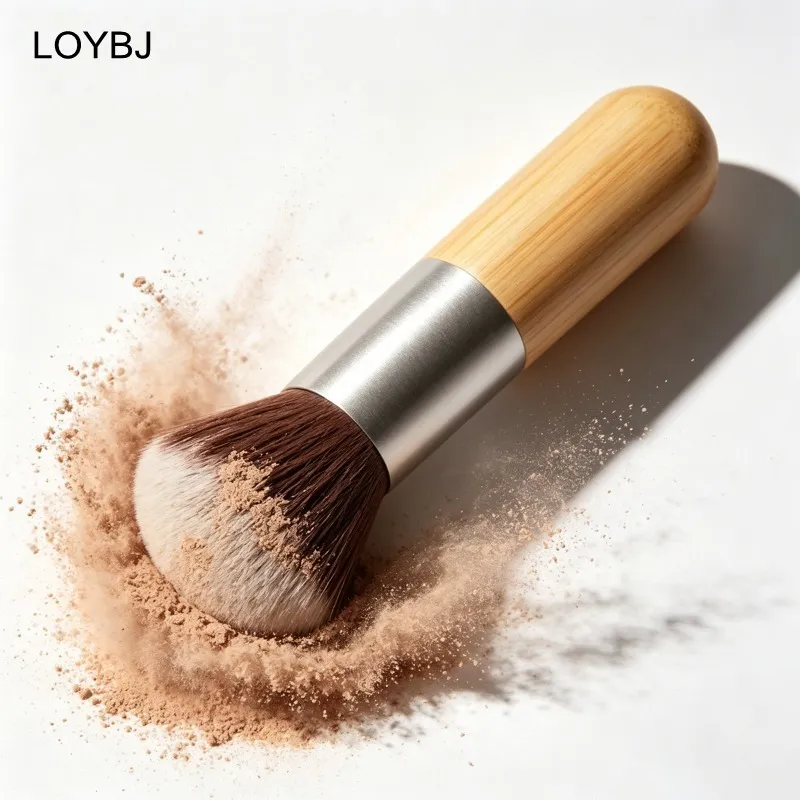 Bamboo Handle Foundation Brush Loose Powder Makeup Brushes Blush Contour Liquid Foundation Cream Professional Face Beauty Tools