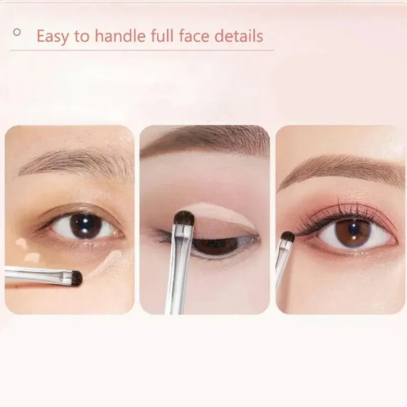 2/4pcs Eyeshadow Brush Set Soft Horse Hair Eyelid Highlighter Lying Silkworm Makeup Brushes Eyes Make Up Tools — image 4