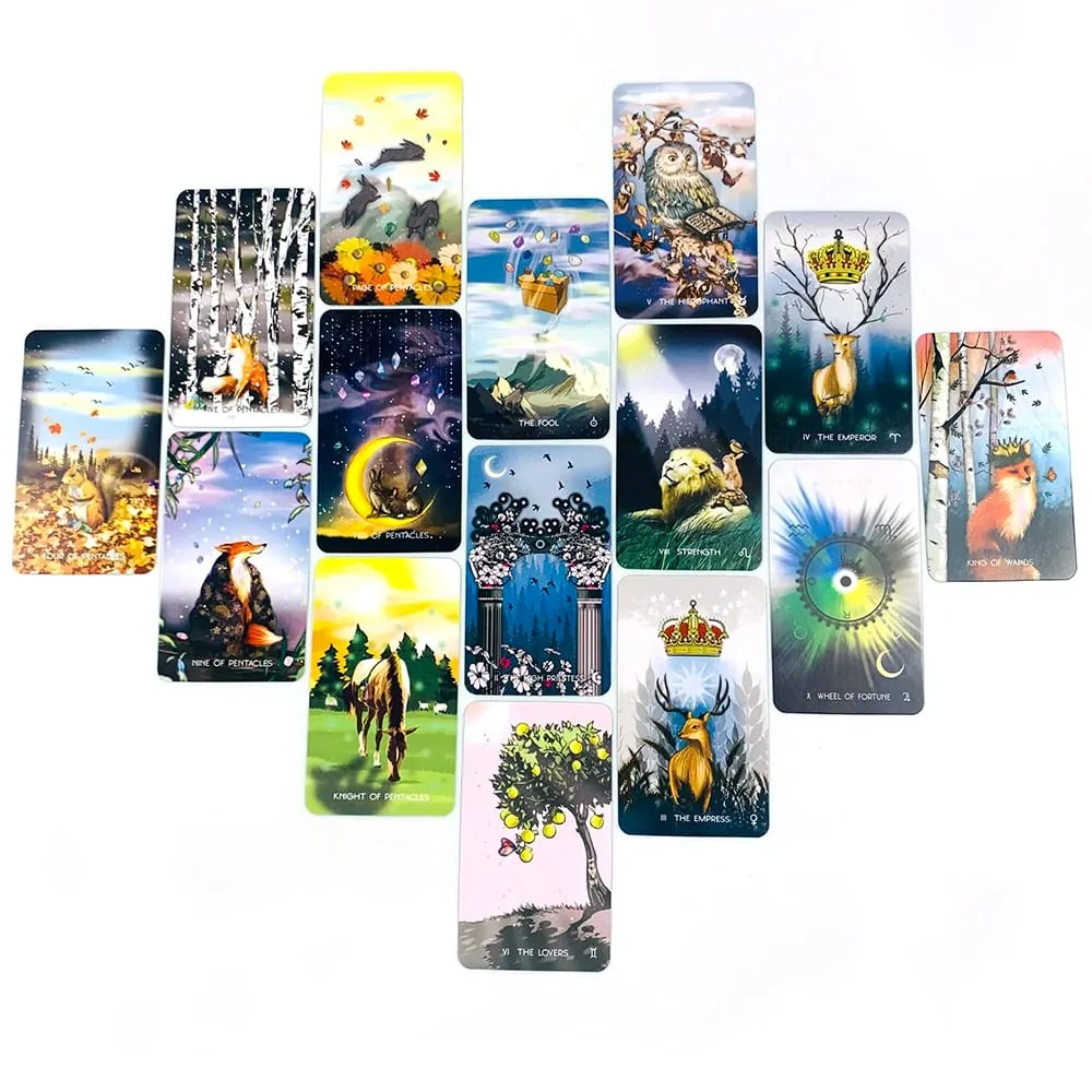 Exquisite Tarot Cards The Magic of Nature Animal Tarot Cards Of Precognition & Divination For Family Friend Party Game