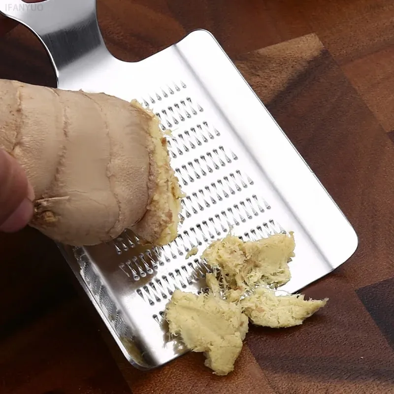 Multifunctional Stainless Steel Ginger Grater Spoon Garlic Ginger Spoons Versatile Kitchen Ginger Masher for Mincing Vegetable