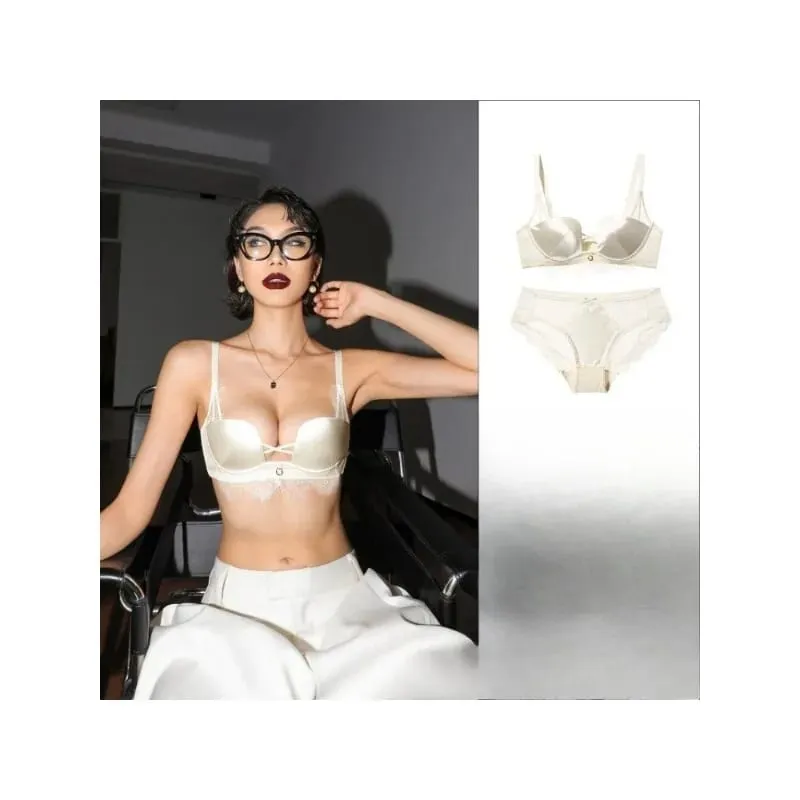 Fashion Leopard Bra Set Lift Up Support Push Up Soft Lace French Style for Ladies Home Daily Casual Wear All Seasons S-XL Suit