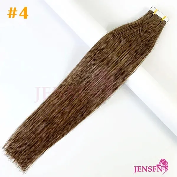 High Quality Tape In Hair Extensions Straight 100% Remy real Human Hair 16"-22"Inch PU Skin Weft Tape Ins