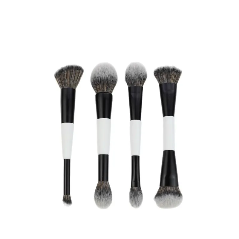 Dual-Headed Makeup Brushes Set F1-F4 For Foundation Blush Highlighting Beauty Tools Facial Shaping Cosmetic Brushes