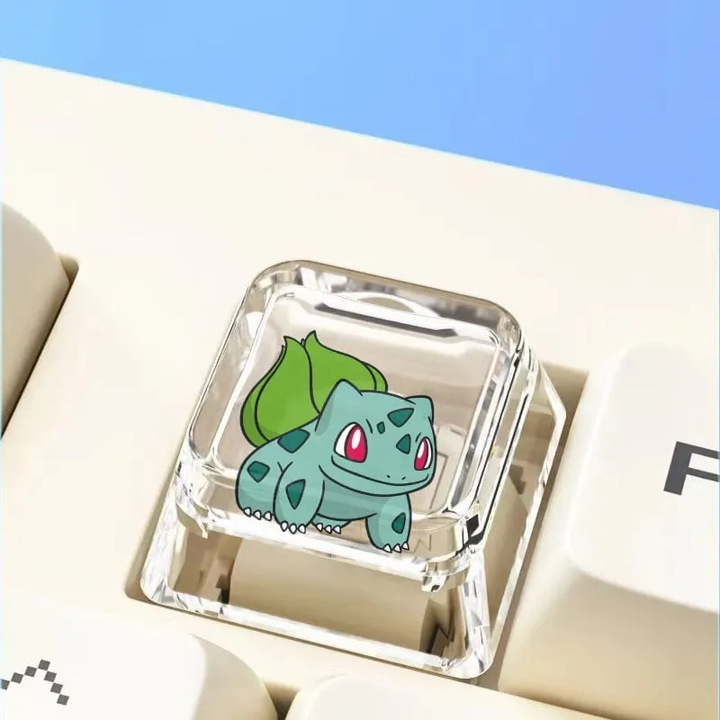 Cross mechanical keyboard personalized anime keycap single Charmeleon Blastoise Eevee transparent cartoon keycap