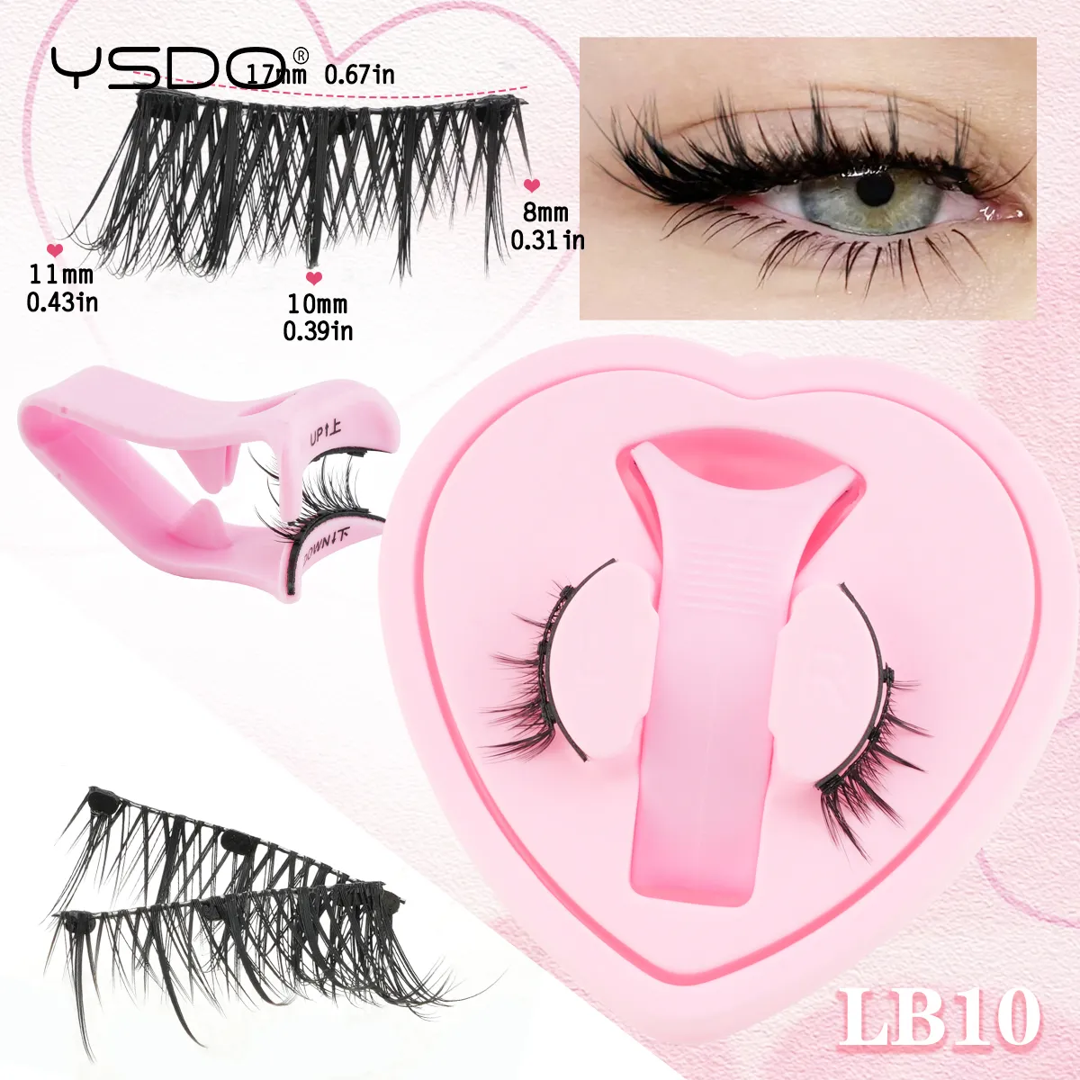 1 Pair Magnetic Eyelashes Fluffy Soft False Lashes With Tweezers Makeup Tool Magnetic Lashes Natural Faux 3D Mink Eyelashes