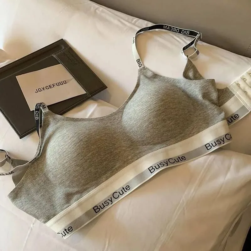 Hot New Arrival Letterless Lingerie Set Small Bust Enhance Wireless Shaping Anti Sagging Workout Chafe Free Bra Panty