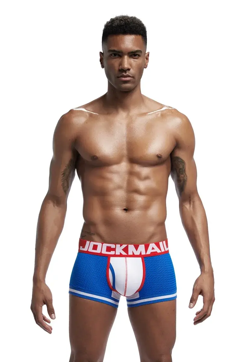 Jockmail Nam Boxer Lưới Quần Lót Thoáng Khí Mềm Mại Thoải Mái Thoải Mái Quần Short Thể Thao Trưởng Thành Người Quần Lót Quần Áo Quần Lót