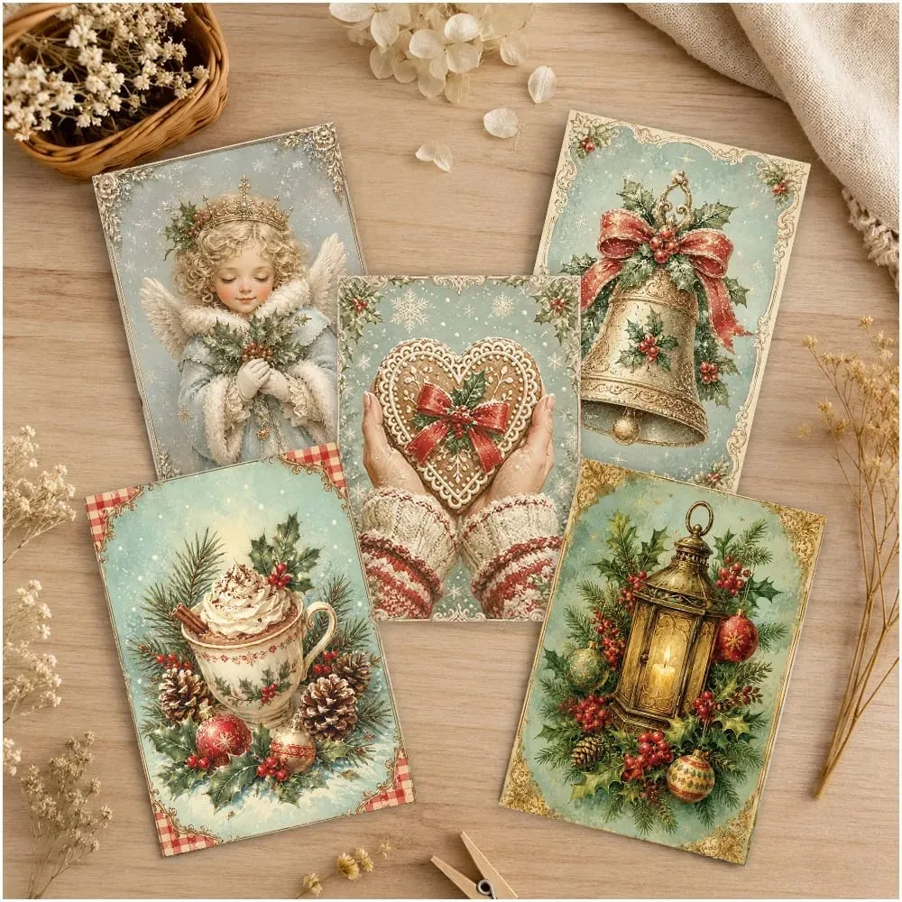 32pcs European-style Christmas postcards wall stickers mailing cards greeting cards DIY postcards commemorative postcards — image 3