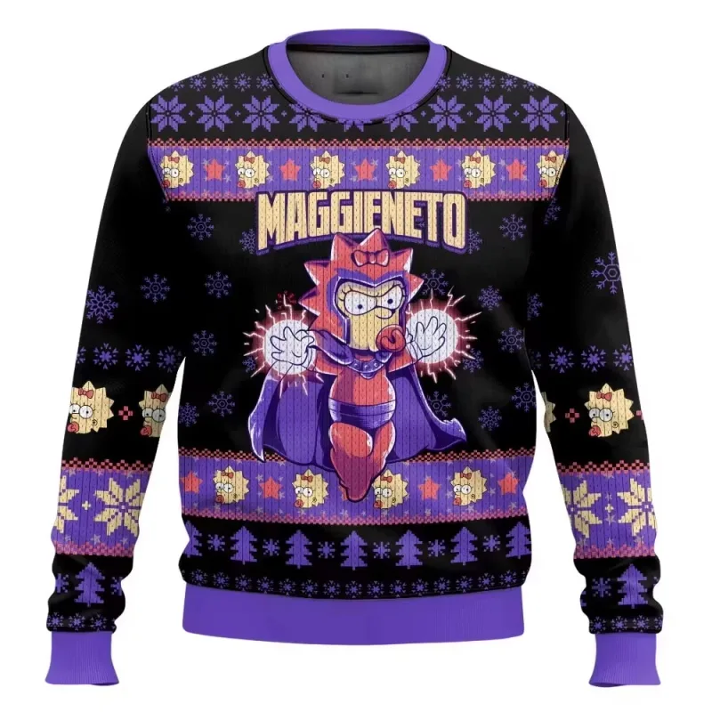 outono e inverno de volta ao futuro suéteres feios de Natal, camisas de anime de desenho animado para homens e mulheres, roupas