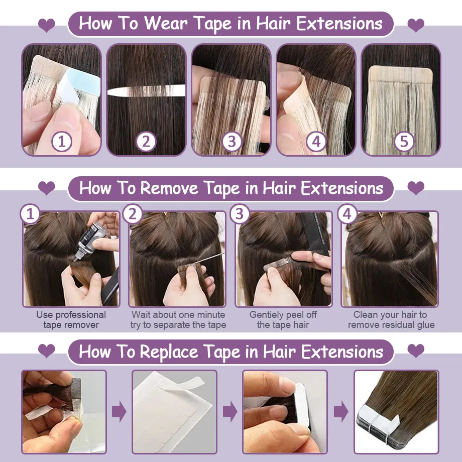 Seamless Tape In Extensions Human Hair Remy Tape In Human Hair Extensions Invisible Natural Hair Extensions For Women 50g/100g