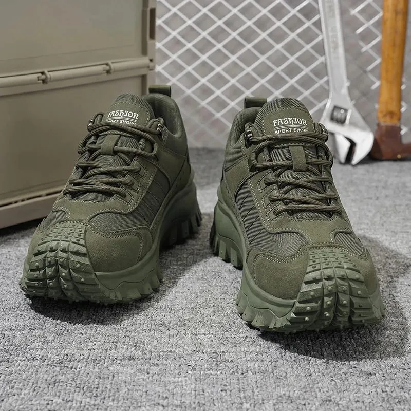 Outdoor Casual Sneakers for Men Thick Bottom Durable Comfortable Lining for Hiking Camping Daily Outing