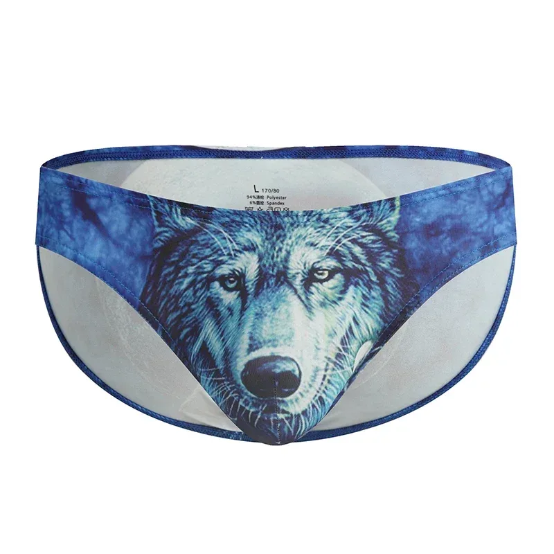 3D Animal Print Men's Briefs High-Quality Breathable Stretch Underwear for Men Slip-On Comfortable Male Panties — image 12