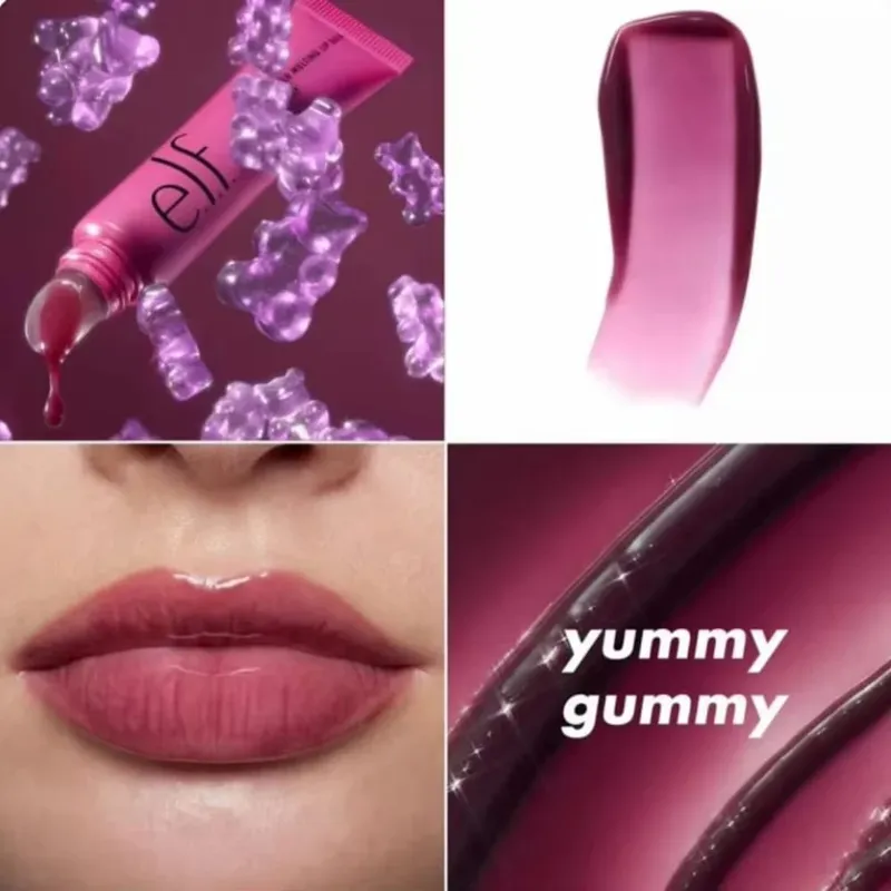 ELF Lesk na rty Natural Shine & Blush Liquid Voděodolný a odolný proti potu Snadno se rozmazává Lehký a dlouhotrvající make-up