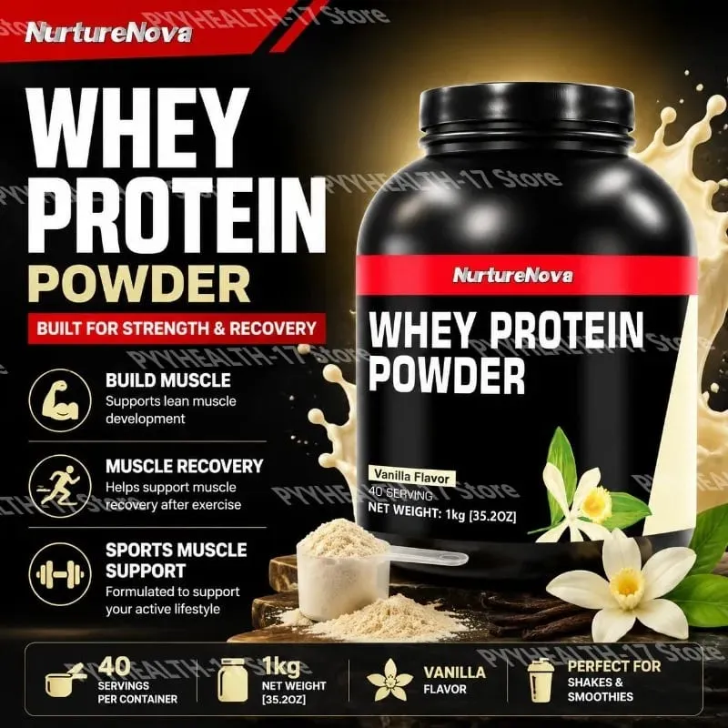 NurtureNova Whey Protein Powder Build Muscle Support and Muscle Recovery Support Sports Muscle Support for Adults 40 Servings