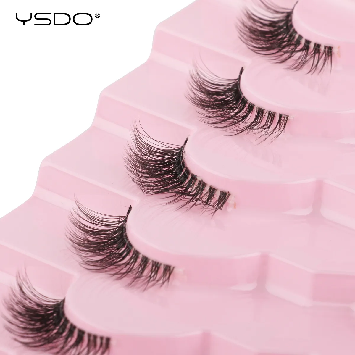 Poloviční řasy Přírodní načechrané umělé řasy Cat Eye Lash 3D Umělé norkové řasy Soft Winged Eyelash Extension Makeup Tool — image 7