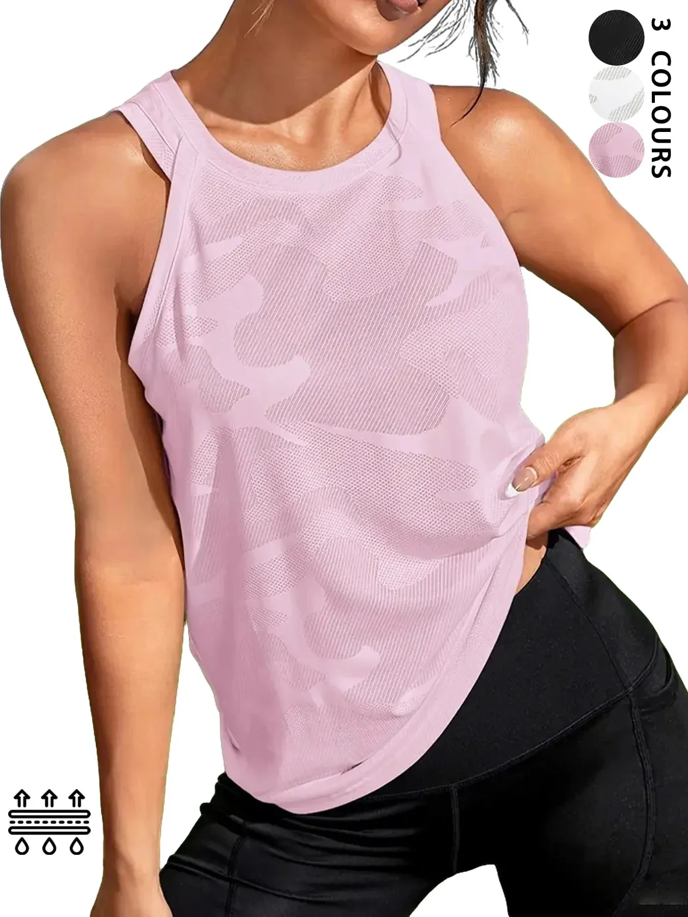 Women's Super Soft Sport Tank Tops for Women Moisture-Wicking Quick-Dry Breathable Mesh Design for Athletic Running Tennis Yog — image 8