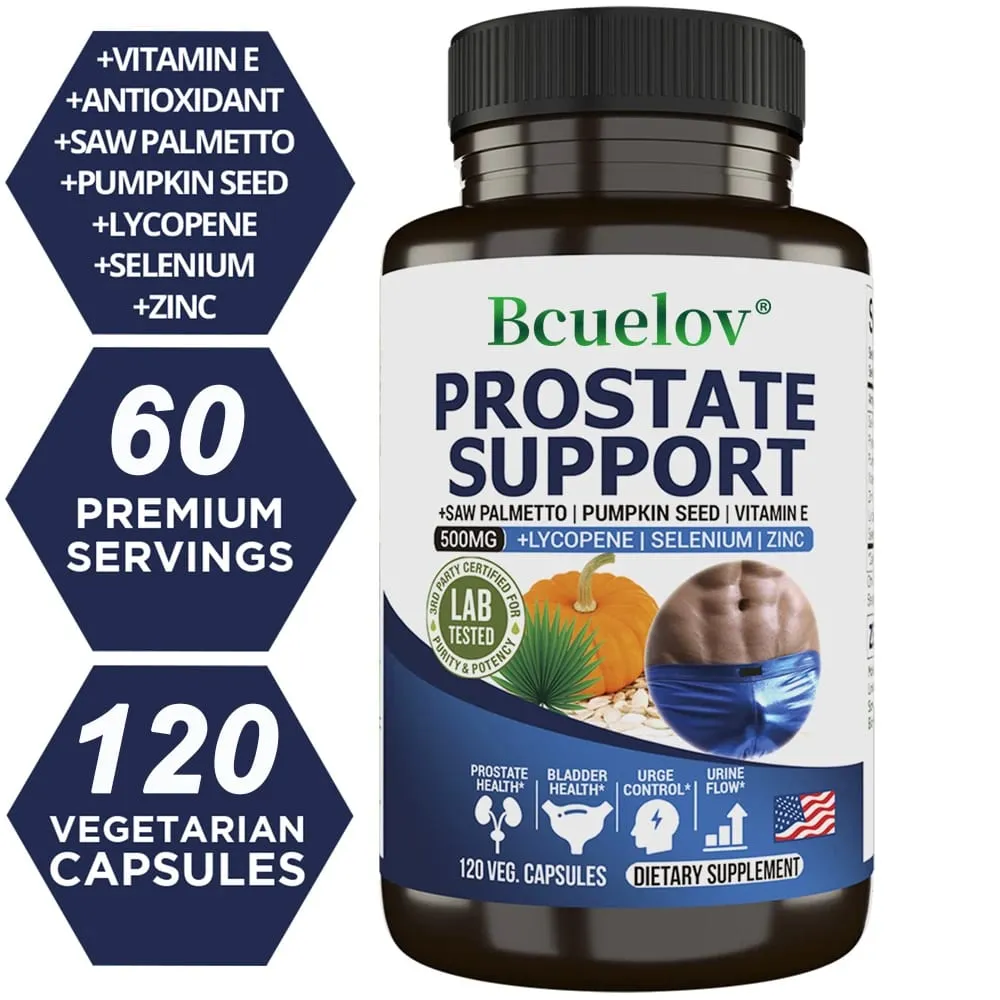 Men's Prostate and Bladder Support Capsules - Saw Palmetto Lycopene Pumpkin Selenium - Reduces Urinary Frequency — image 2