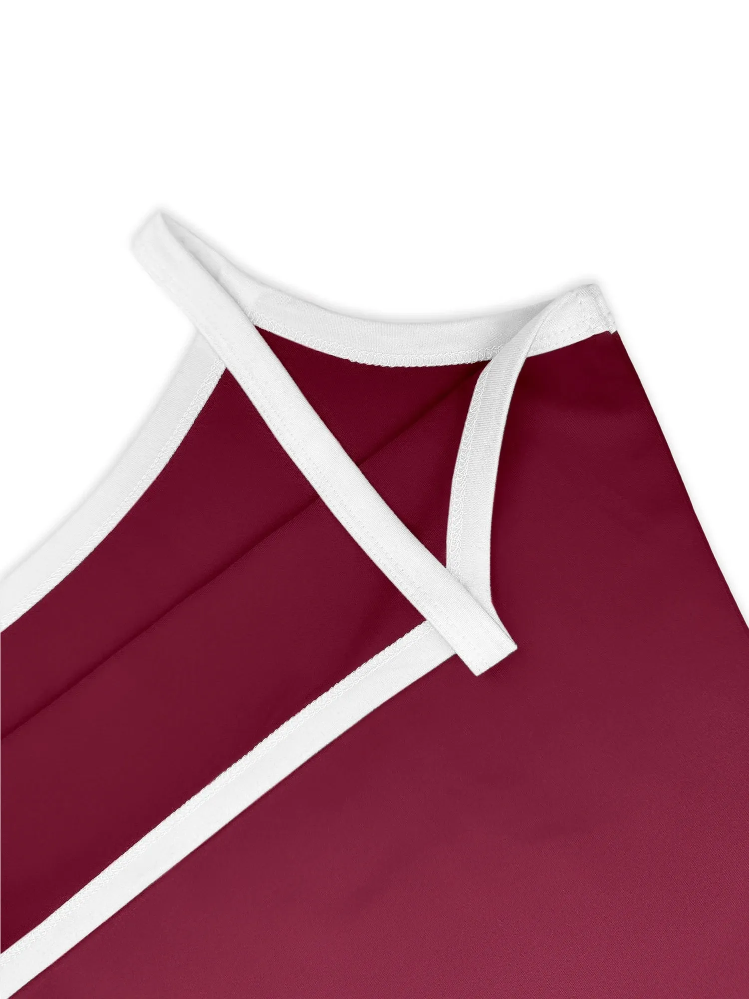 Contrast Binding U-Neck Crop Cami Slim Spaghetti Strap Bodycon Tank for Urban Street Style & Evening Date Outfits