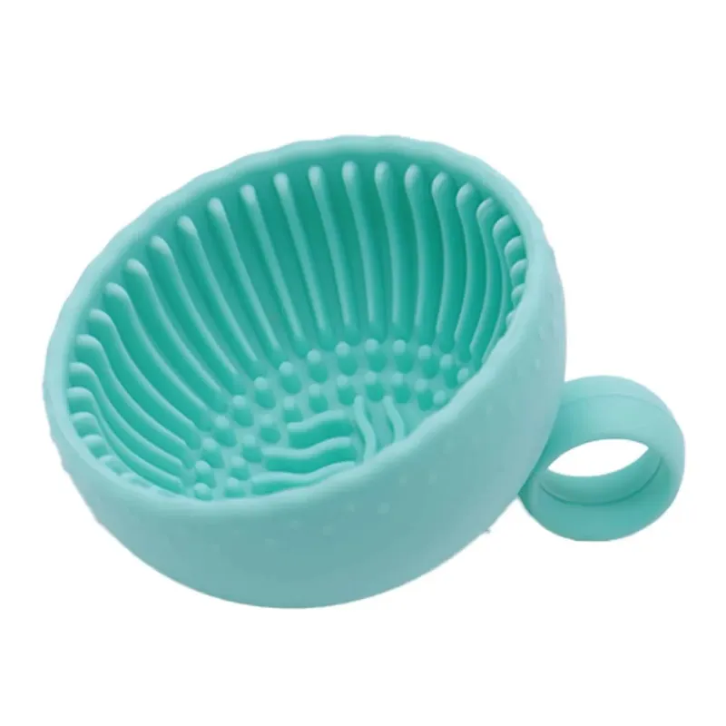 Portable Silicone Makeup Brush Cleaning Bowl For Cosmetic Brushes And Sponge Puff Multifunctional Beauty Washing Accessory
